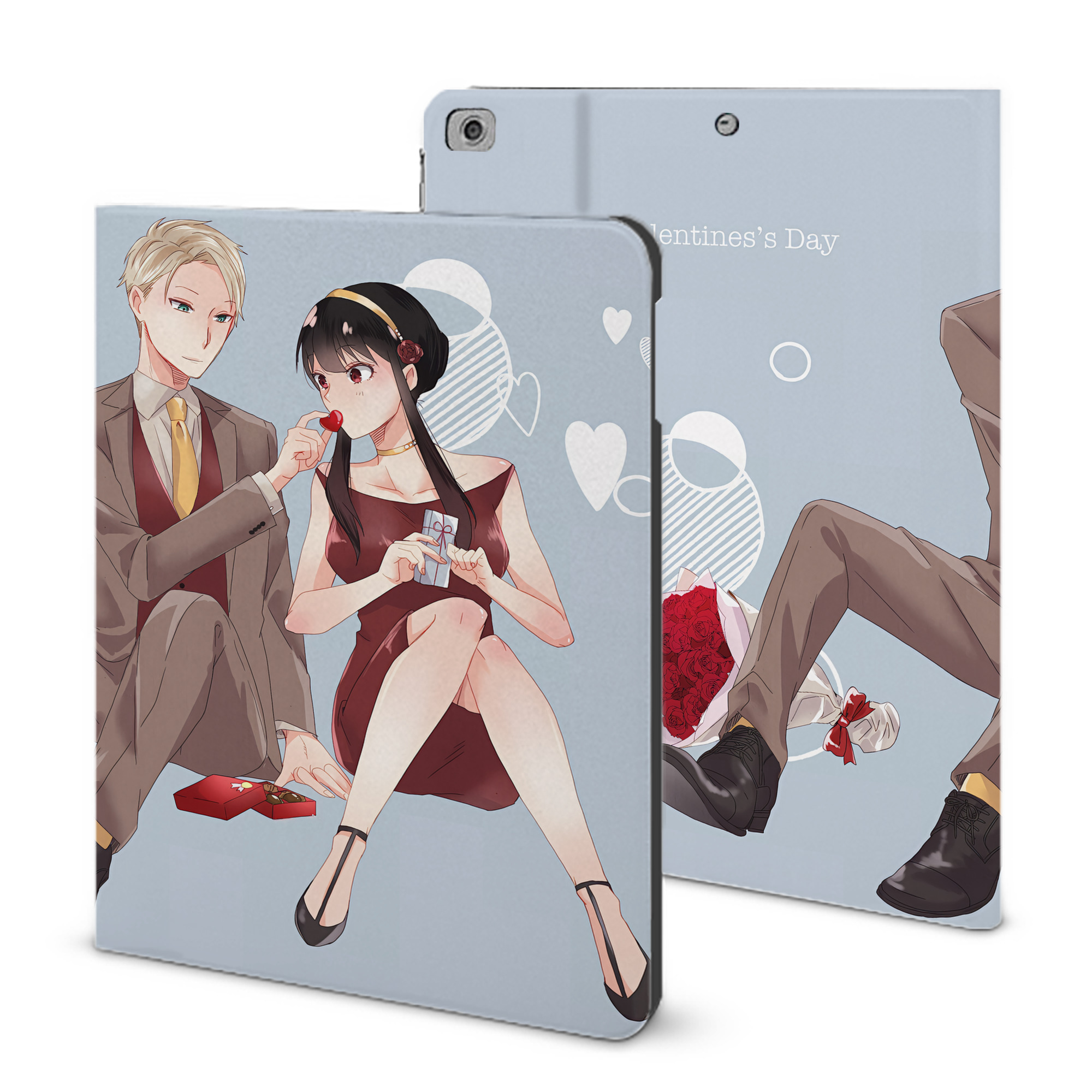 （画像用） SPY×FAMILY间谍家家酒 IPad ケース ブック型 PUレザー TPU 耐衝撃 軽量 薄型 ペン収納なし 全面保護 IPad 各モデル対応